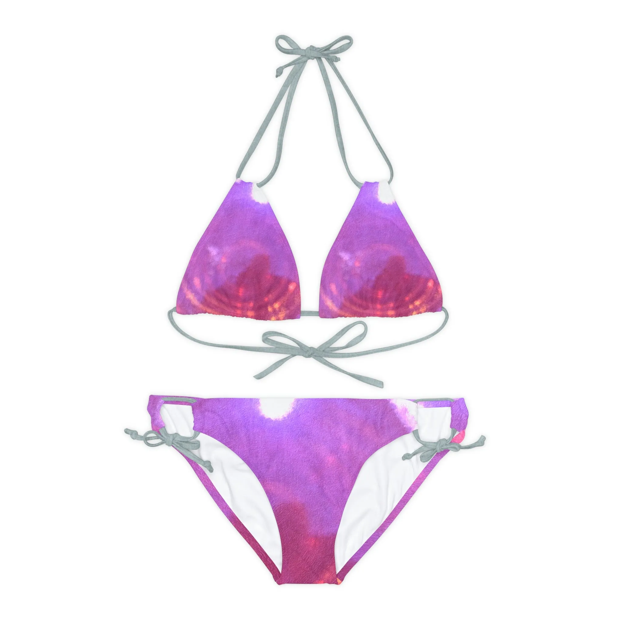 Pink - Strappy Bikini Set