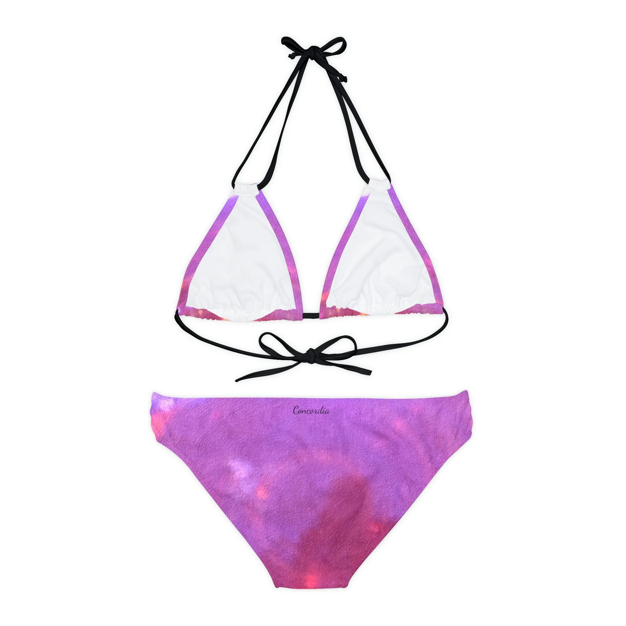 Pink - Strappy Bikini Set