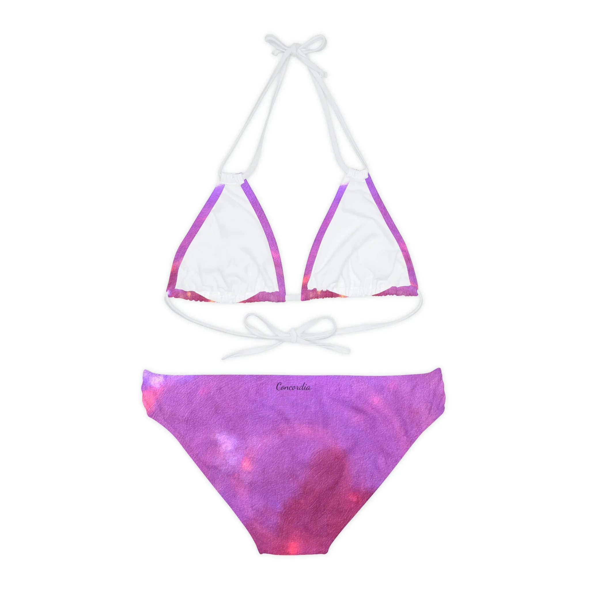Pink - Strappy Bikini Set