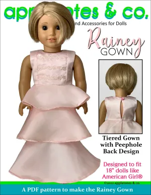Rainey Gown 18 Inch Doll Sewing Pattern