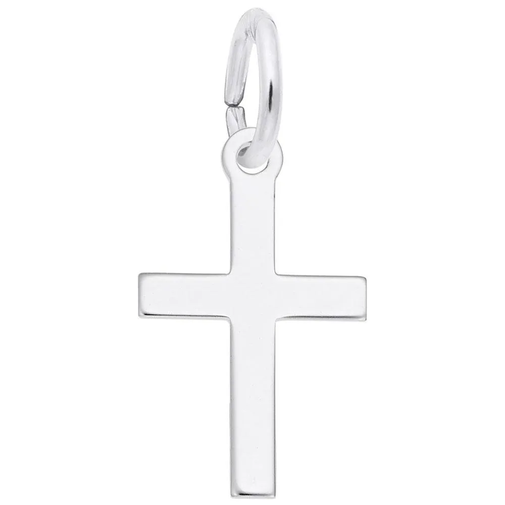 Rembrandt Charms - SMALL PLAIN CROSS CHARM - 4901