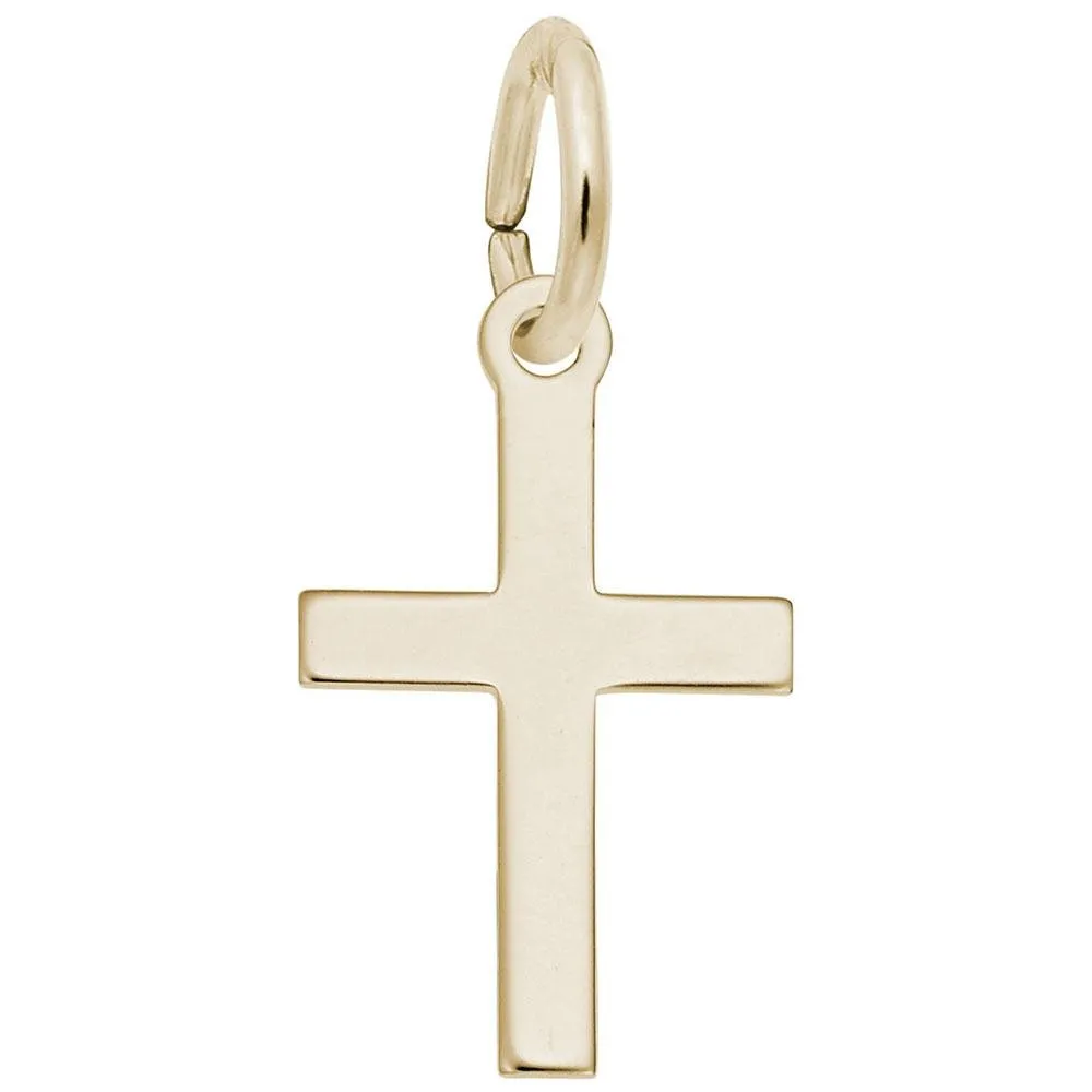 Rembrandt Charms - SMALL PLAIN CROSS CHARM - 4901