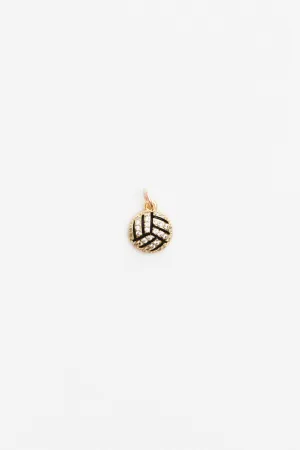Rhinestone Volleyball Charm