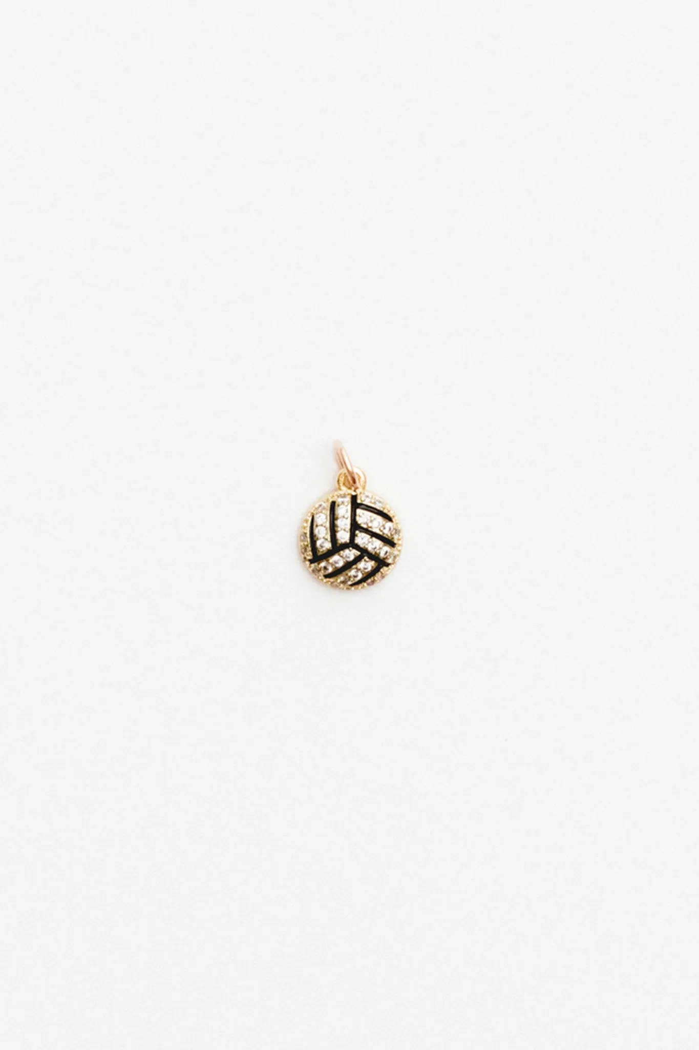 Rhinestone Volleyball Charm