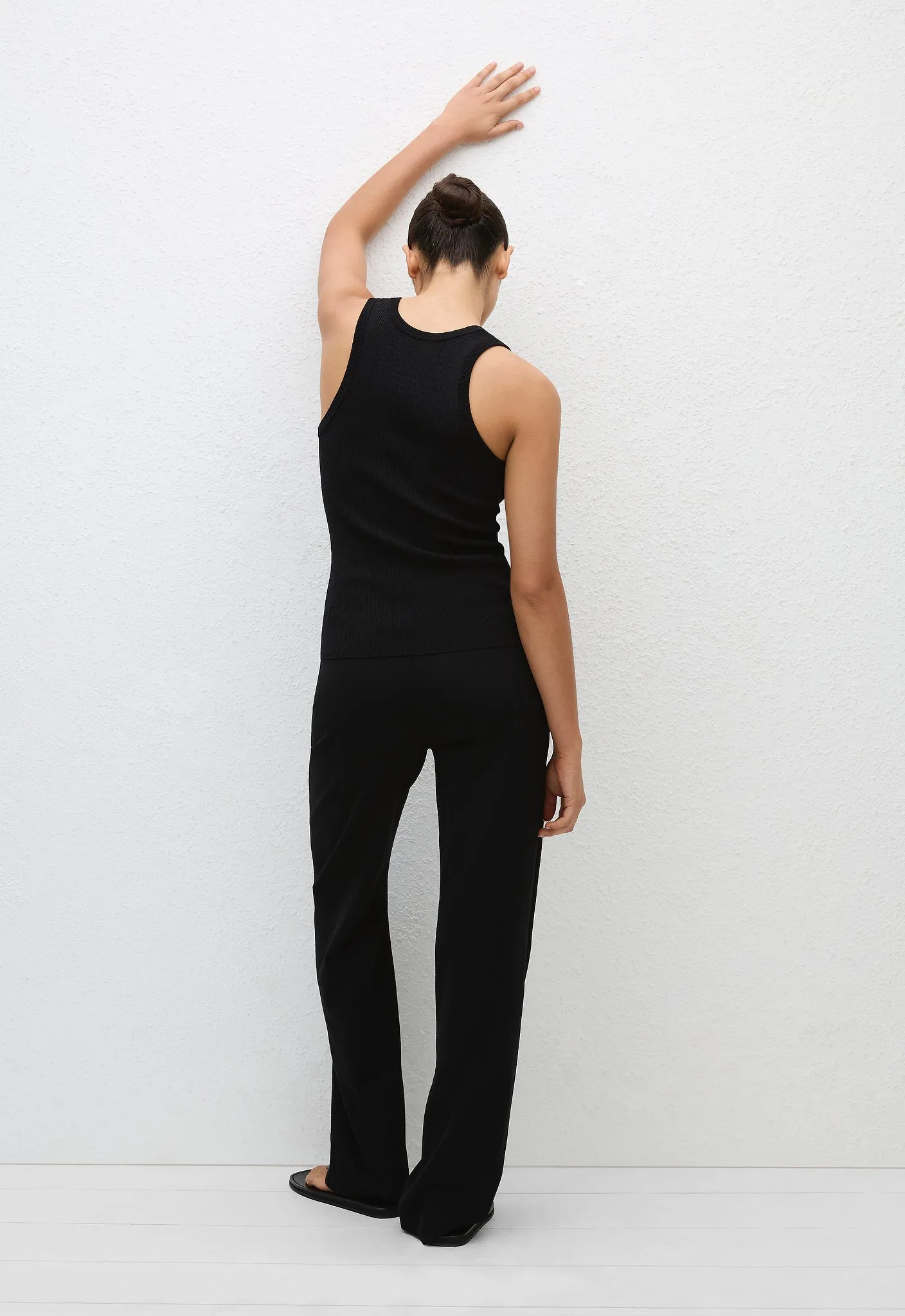Ribbed Tank - Black