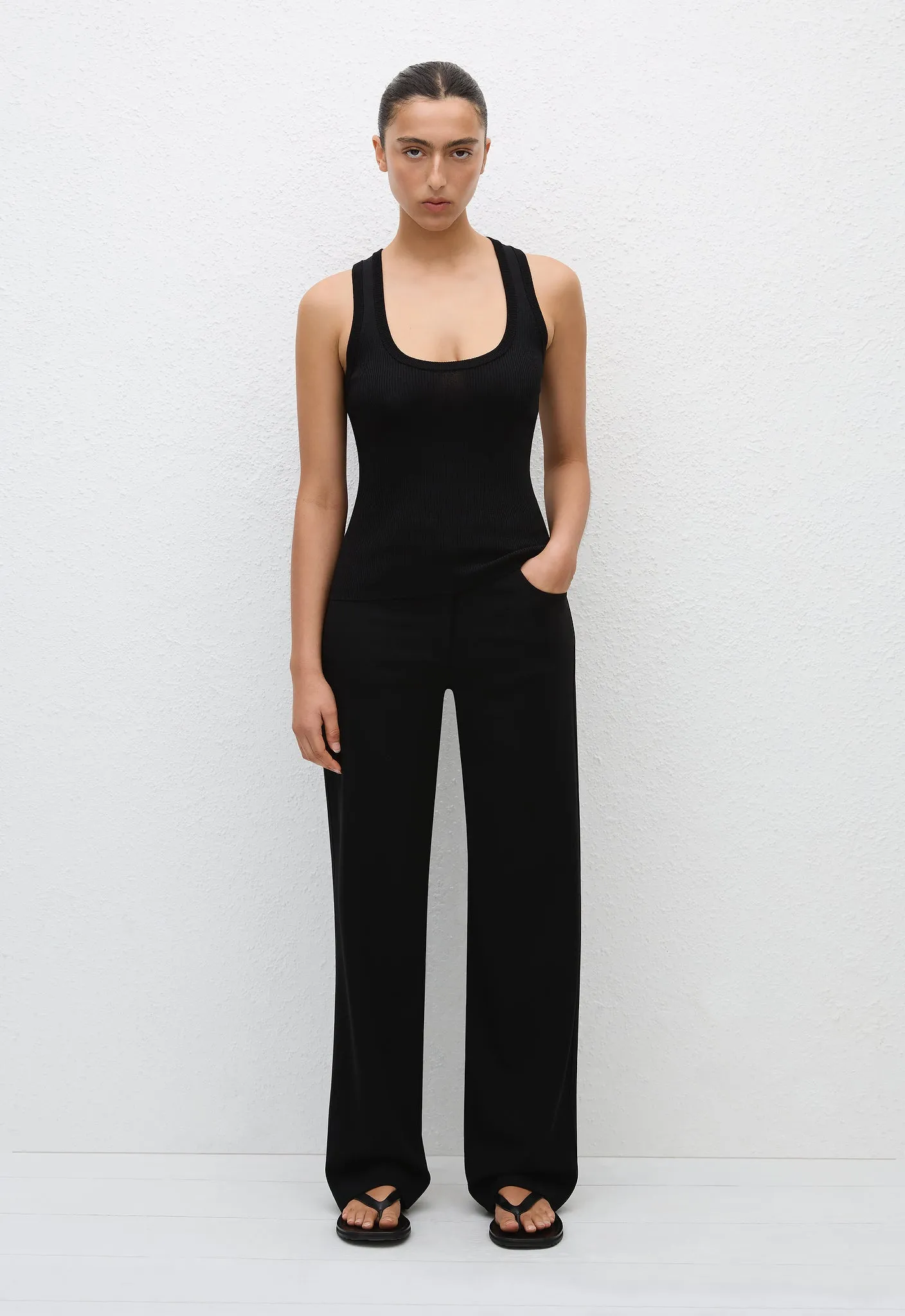 Ribbed Tank - Black