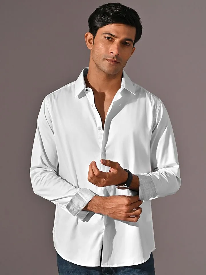 Satin Weave Party Shirt - Zest