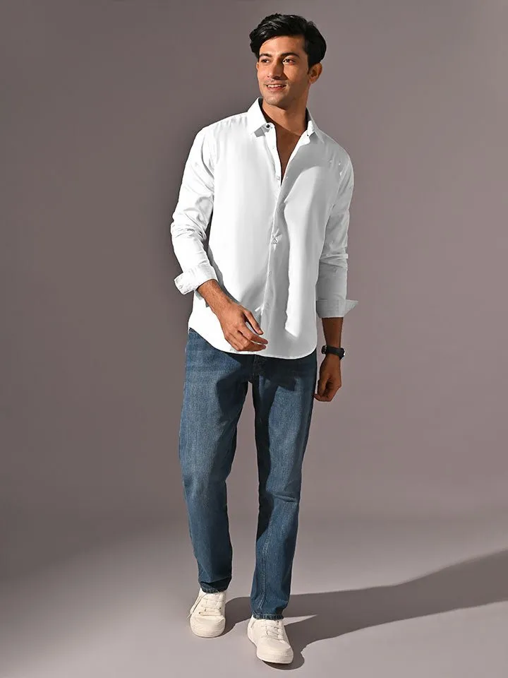 Satin Weave Party Shirt - Zest