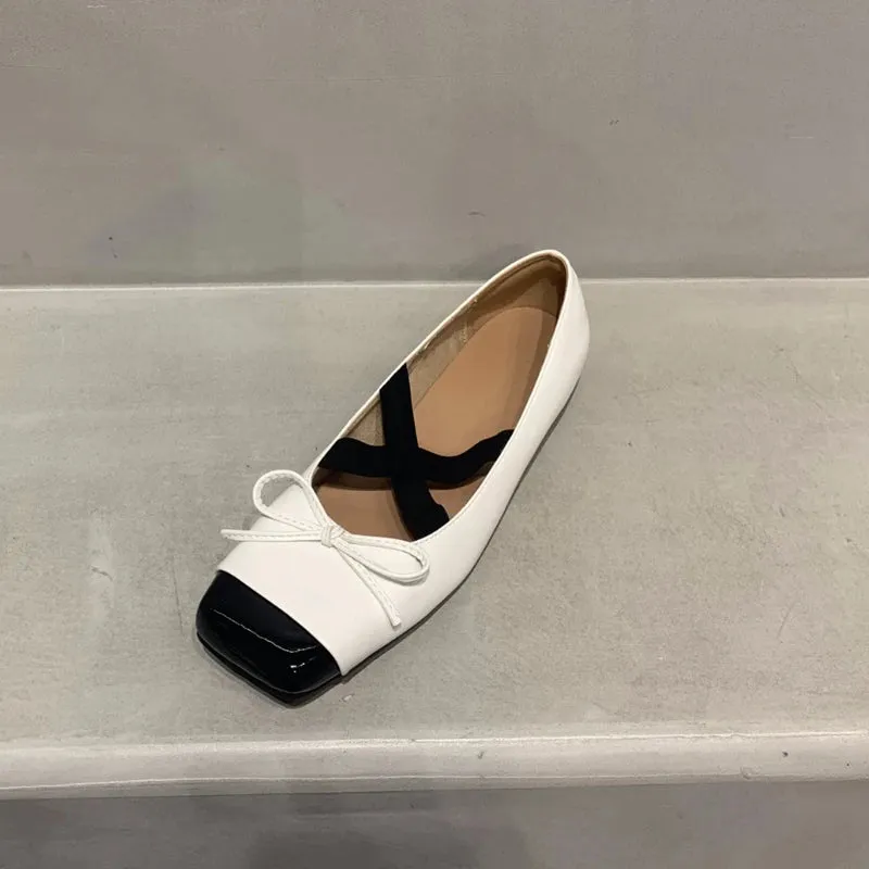 Sohiwoo New Women Flat Shoes Fashion Shallow Slip on Ladies Casual Ballet Shoes Round Toe Loafers Classics Zapatos Mujer