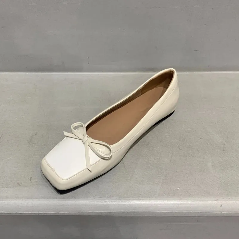 Sohiwoo New Women Flat Shoes Fashion Shallow Slip on Ladies Casual Ballet Shoes Round Toe Loafers Classics Zapatos Mujer