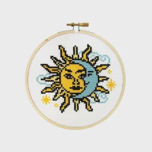 Sun and Moon Counted Cross Stitch Kit