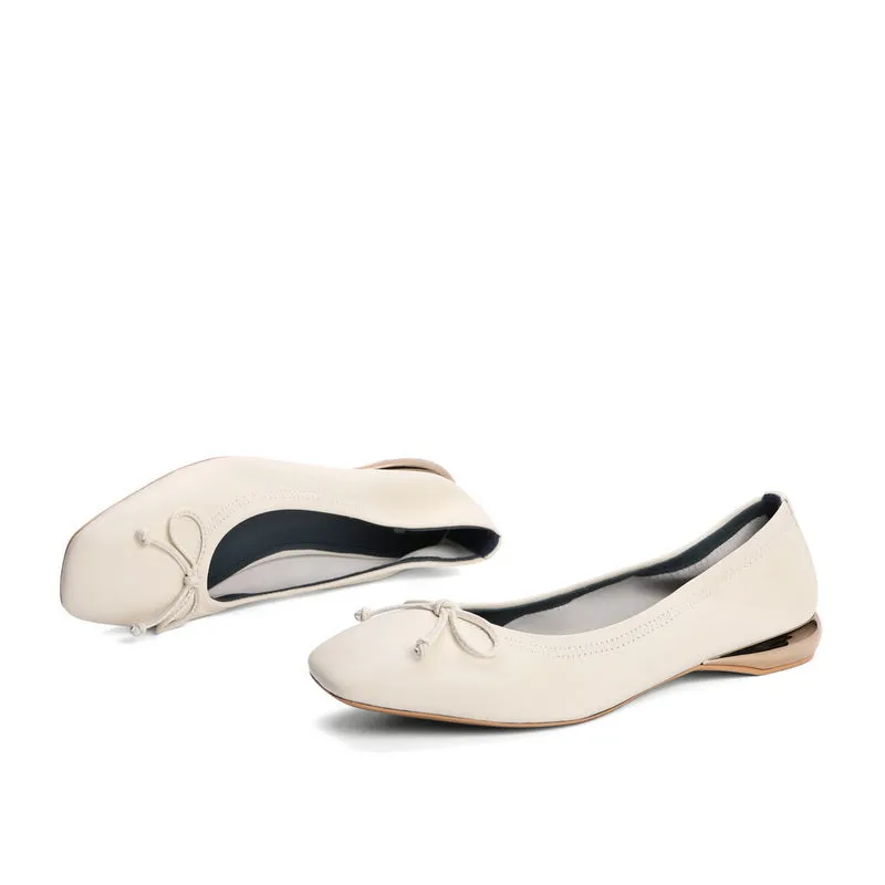 Temperament Sheepskin Ballet Flats
