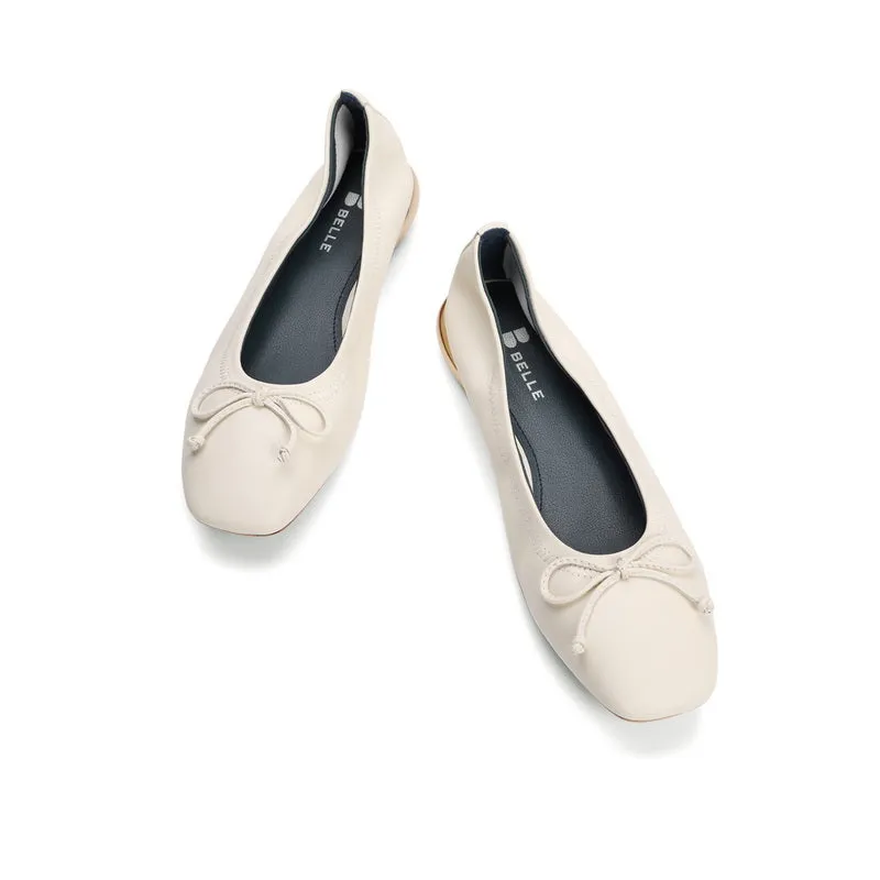 Temperament Sheepskin Ballet Flats