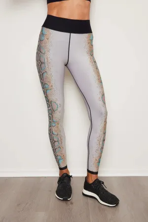 Ultracor Women's Python Scent Ultra High Rise Leggings - Neutral Taupe Silk Animal Print
