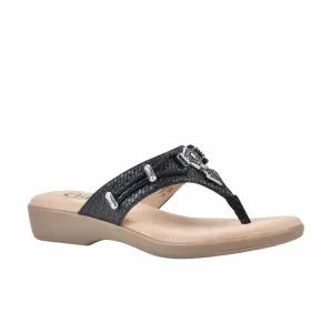 WHITE MOUNTAIN -  Embellished Slip on Thong Slipper