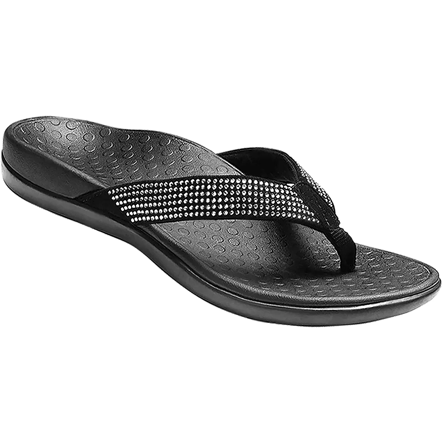 Women's Vionic Tide Rhinestones Black Suede