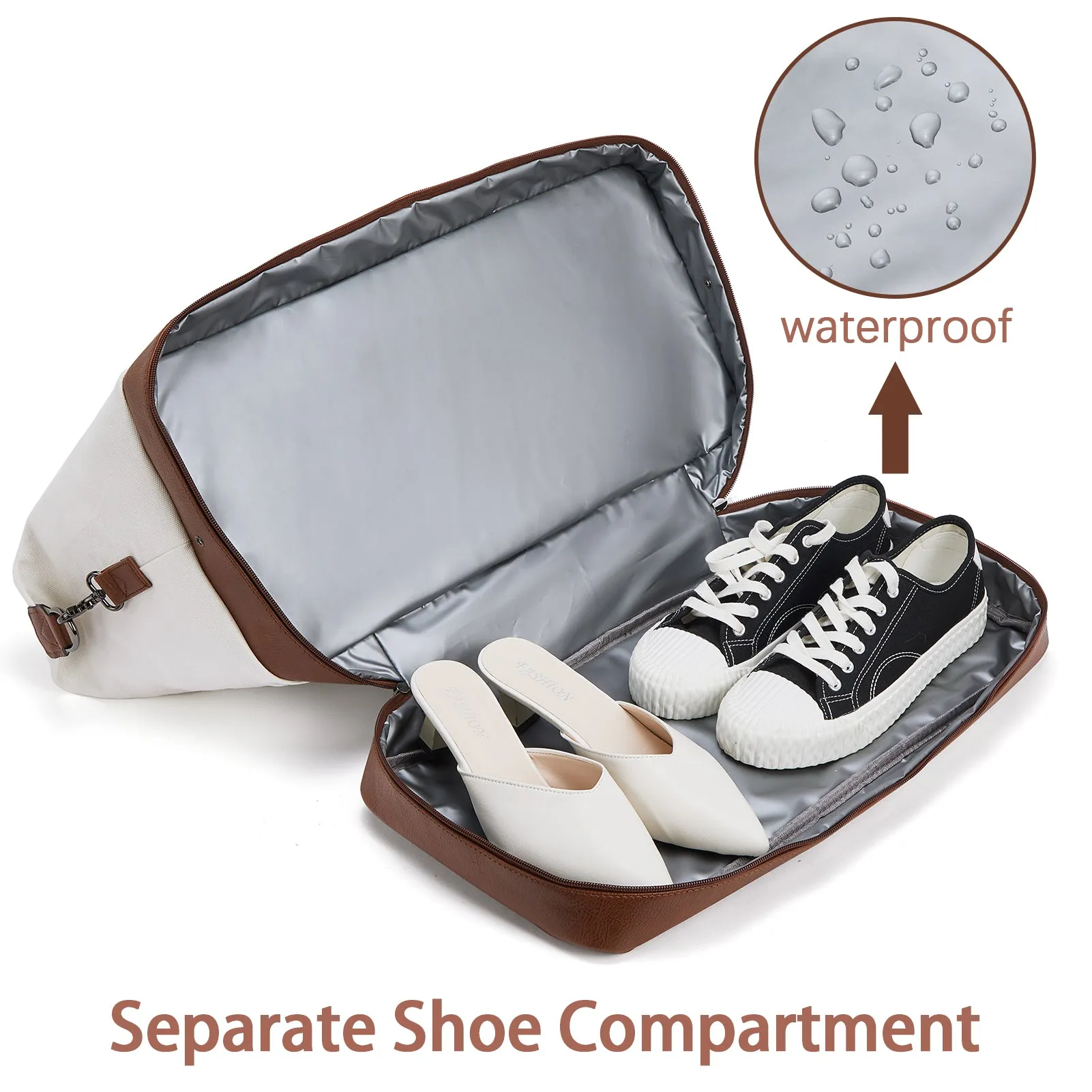 Zenobe Canvas Weekender Bag for Women