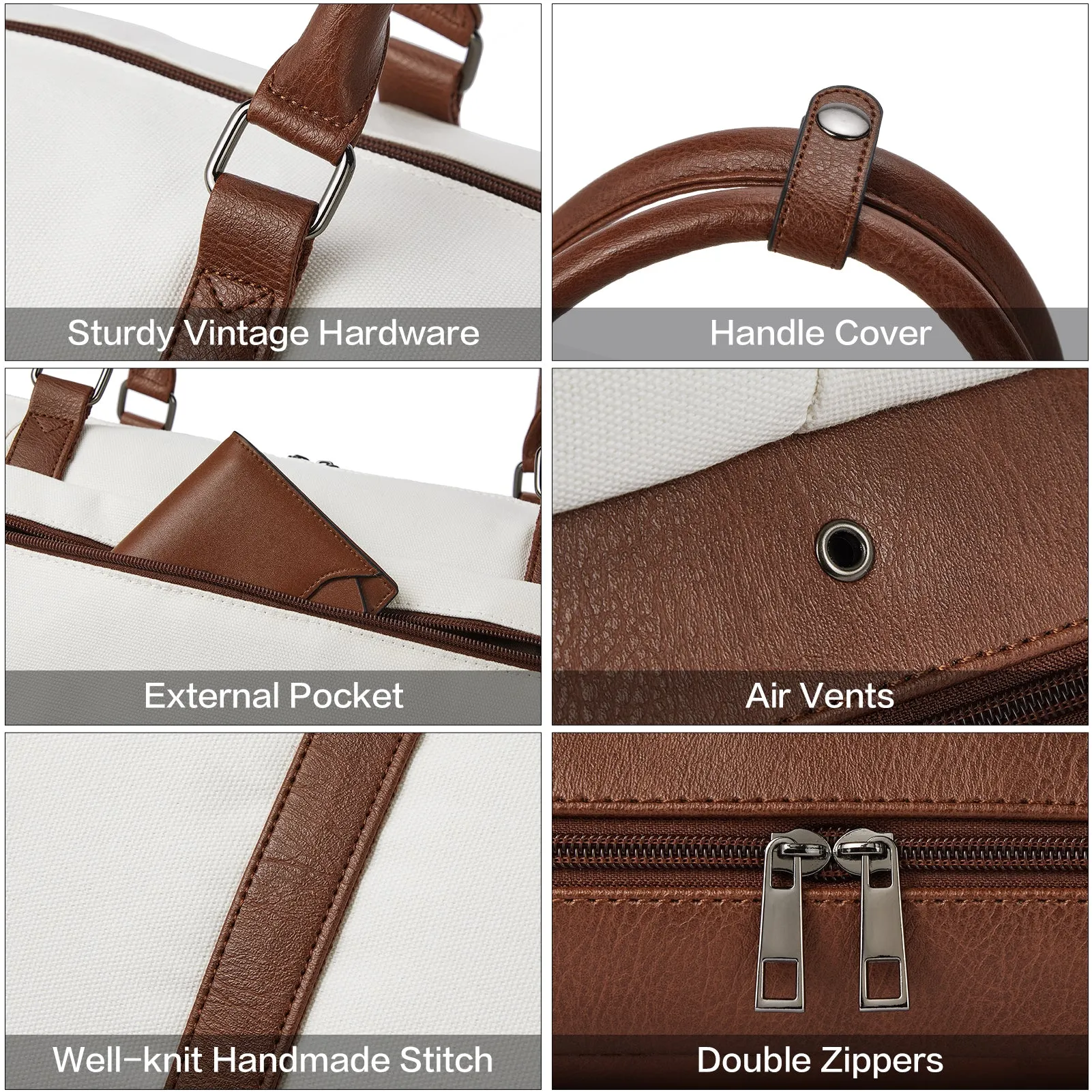 Zenobe Canvas Weekender Bag for Women