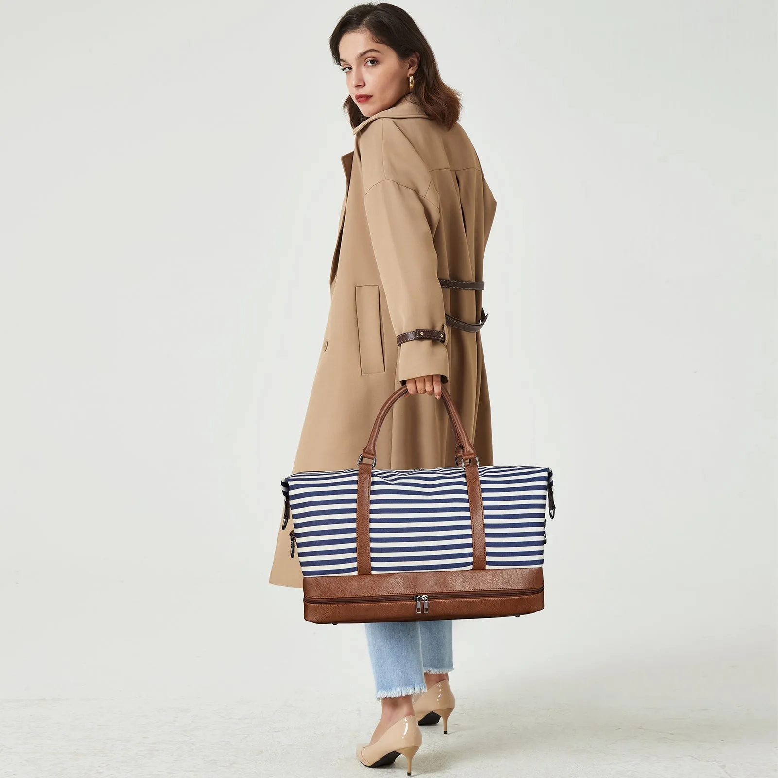 Zenobe Canvas Weekender Bag for Women