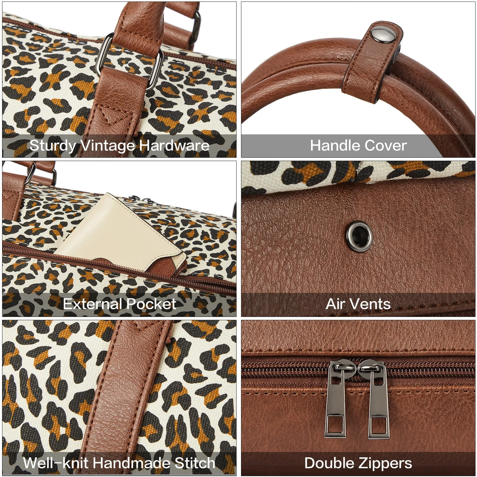 Zenobe Canvas Weekender Bag for Women