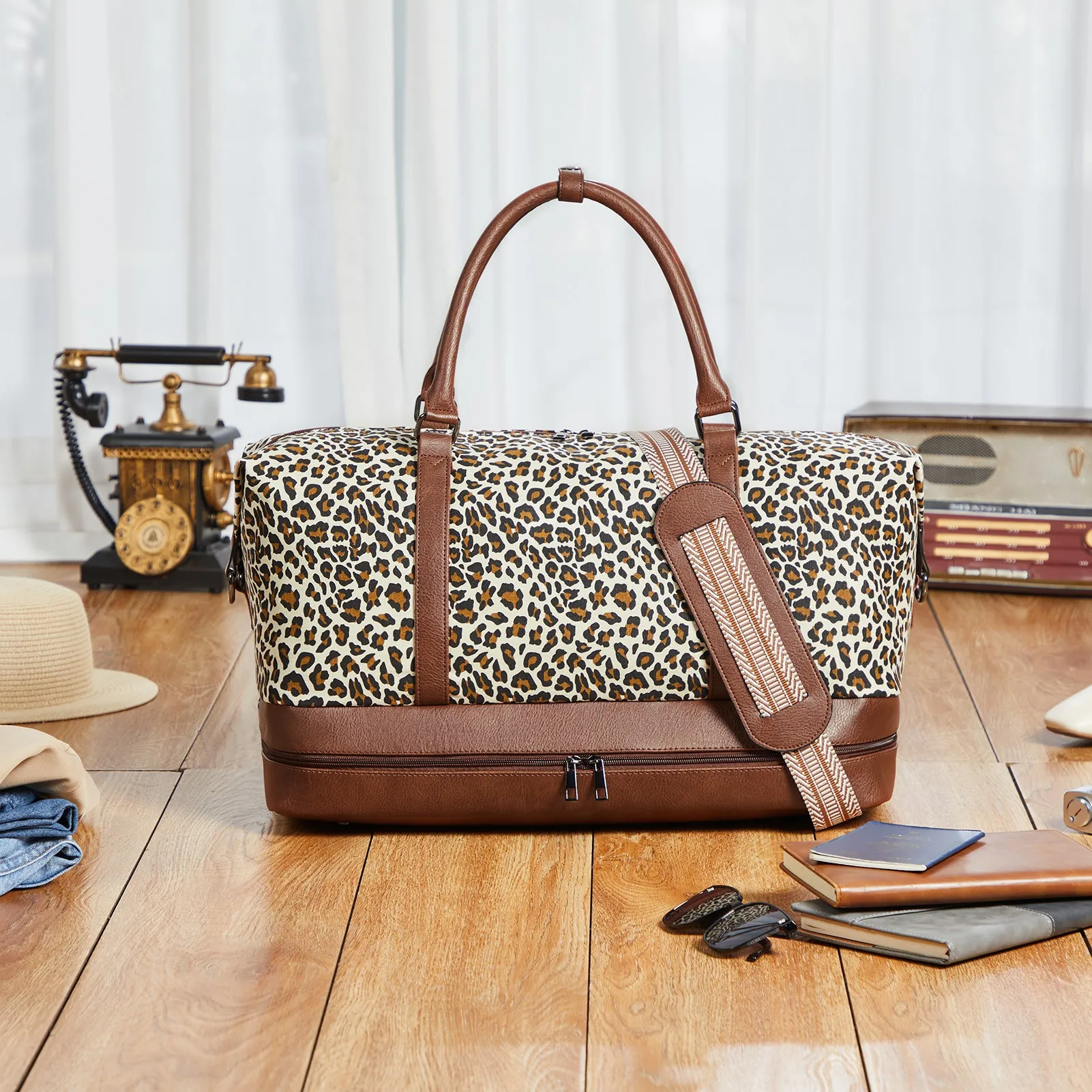 Zenobe Canvas Weekender Bag for Women