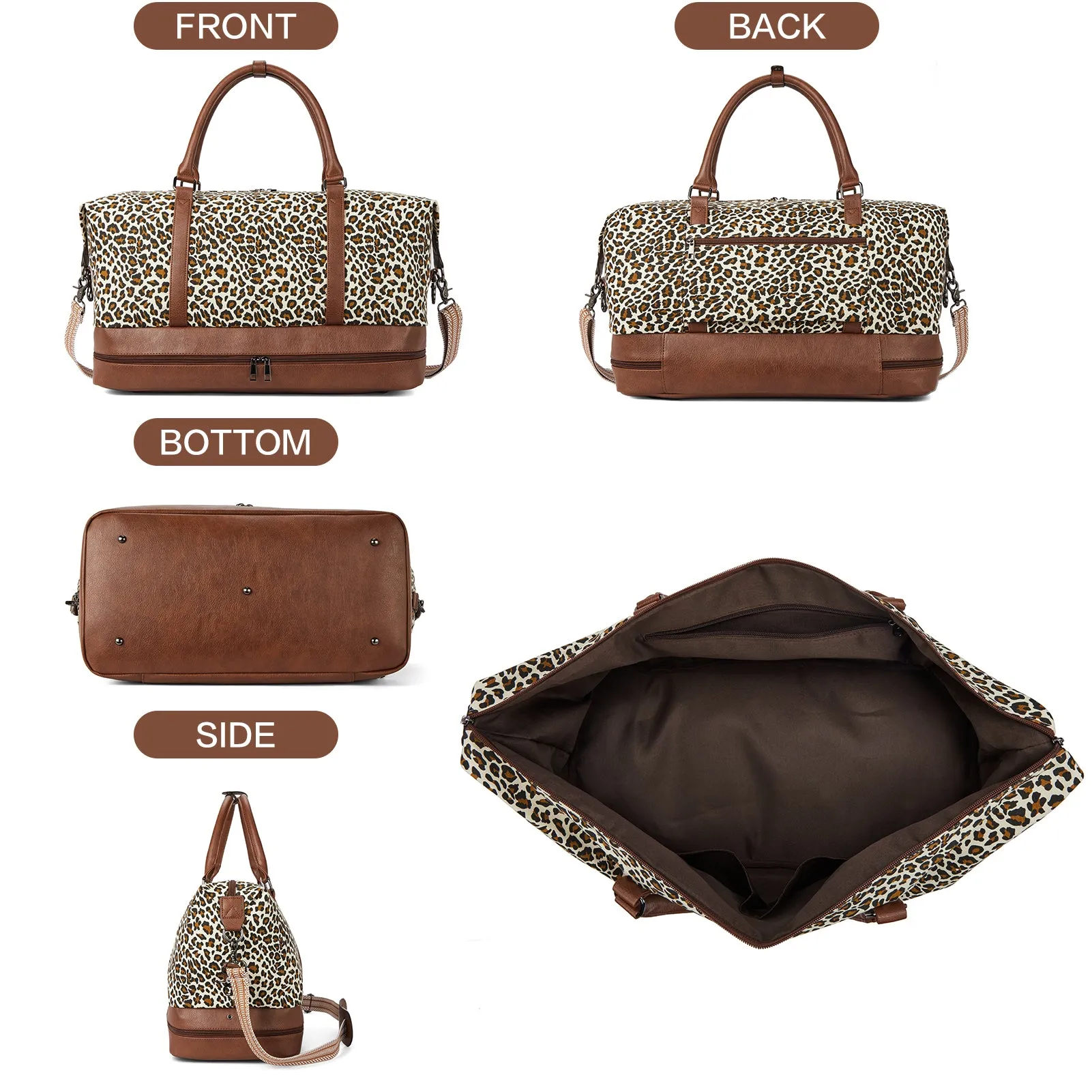 Zenobe Canvas Weekender Bag for Women