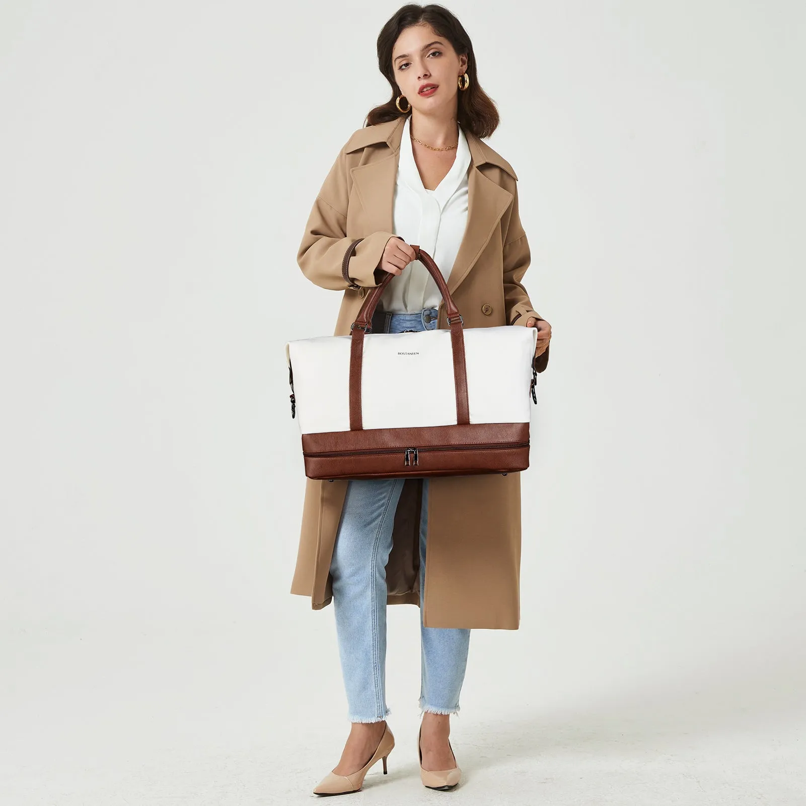 Zenobe Canvas Weekender Bag for Women